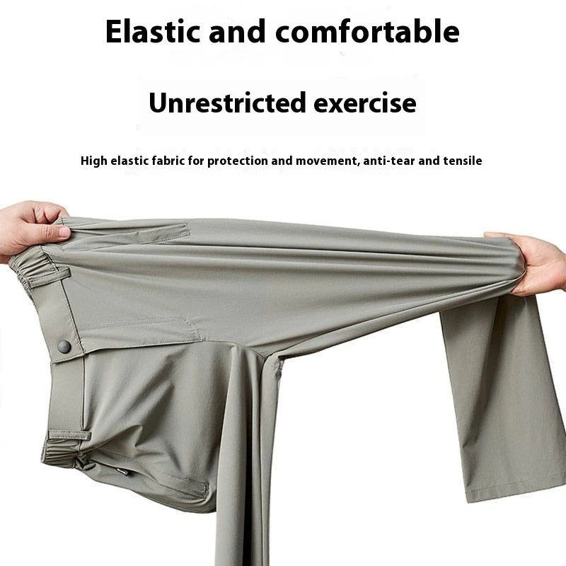 THE PANTS THAT FEEL LIKE AIR - Ice Silk Stretch Trousers - BLACK